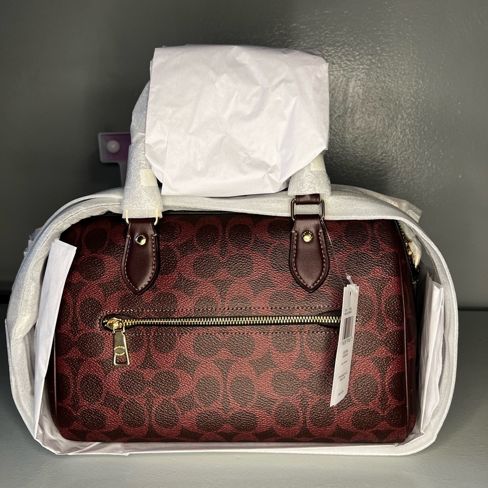 Coach Rowan Satchel Bag In Signature Canvas - Picture 7 of 12